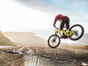 Danny Macaskill rides impossible rock face on Santa Cruz eBike.